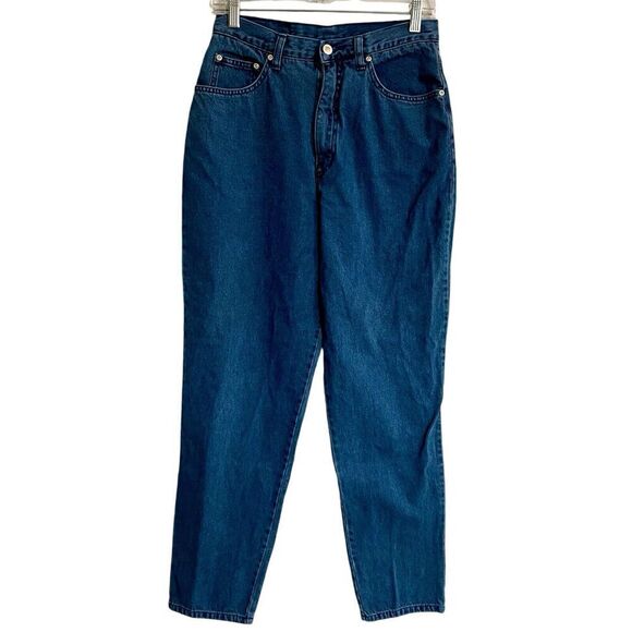Vintage LA BLUES Jeans Size 12 Women Blue High Rise Mom Straight Taper Leg Gr… - Picture 1 of 7